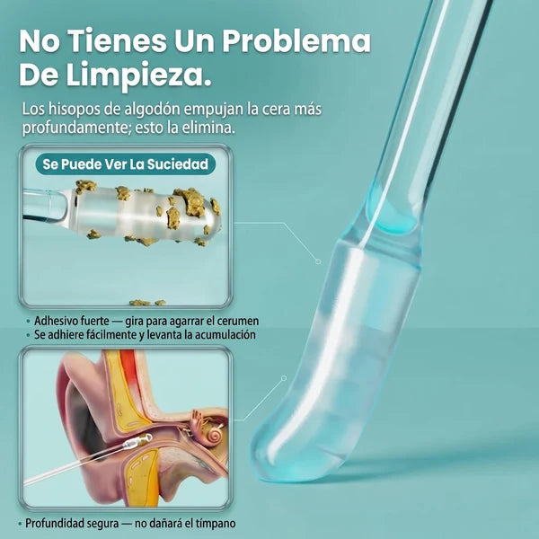 AurisClear™—Limpiador Adhesivo de Oídos