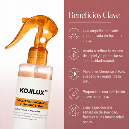 Kojilux™ – Spray Exfoliante con Ácido Kójico 99% – Elimina Manchas y Zonas Oscuras