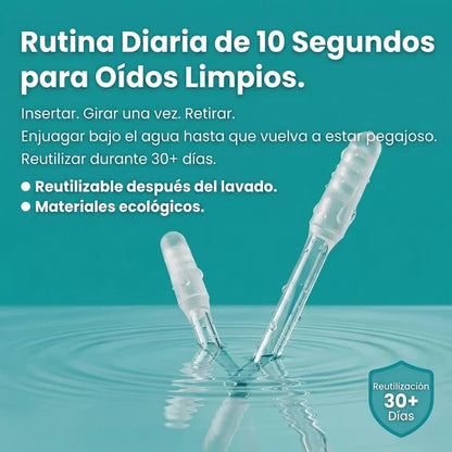 AurisClear™—Limpiador Adhesivo de Oídos
